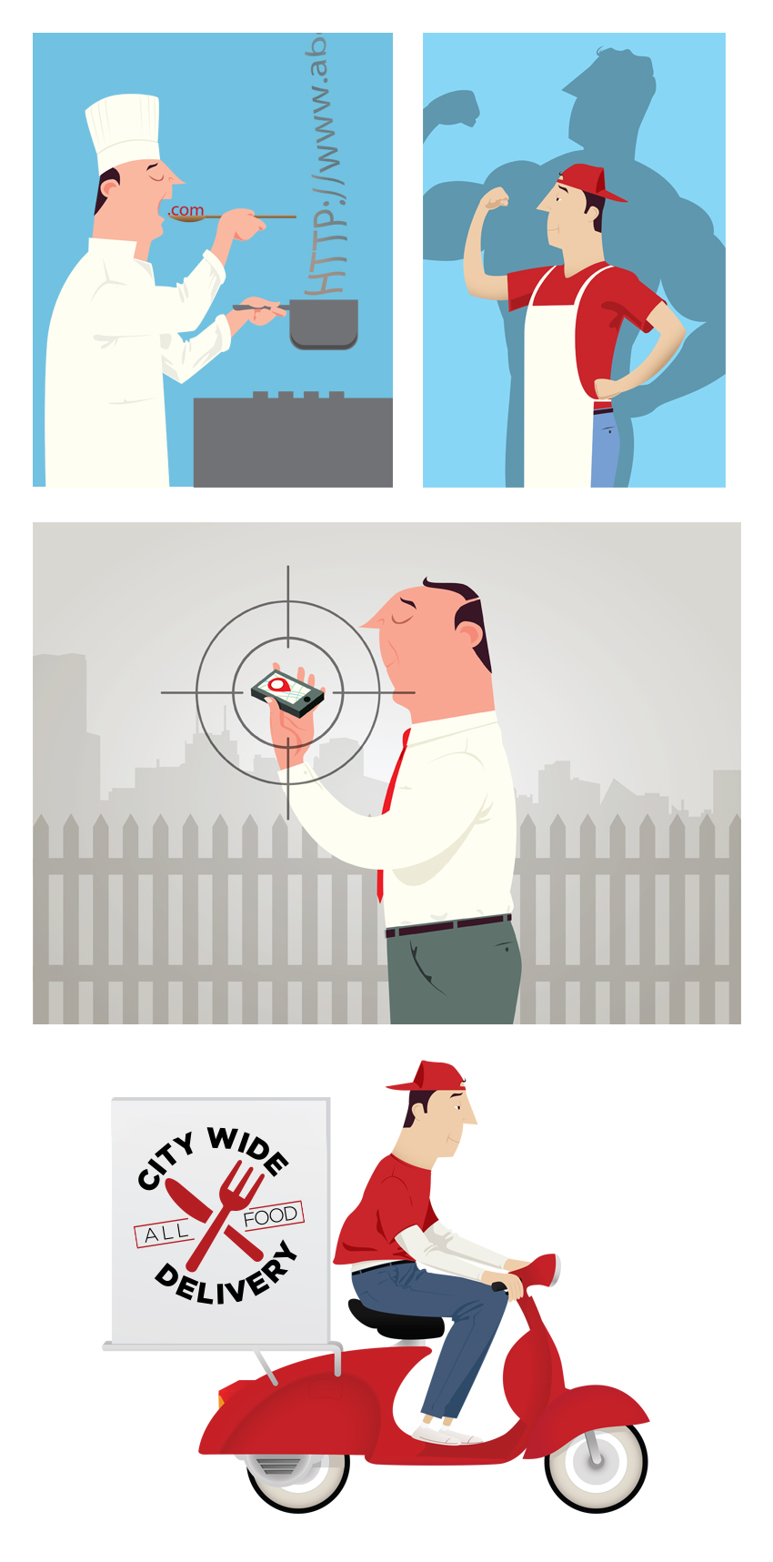 Restaurant Technology custom illustrations